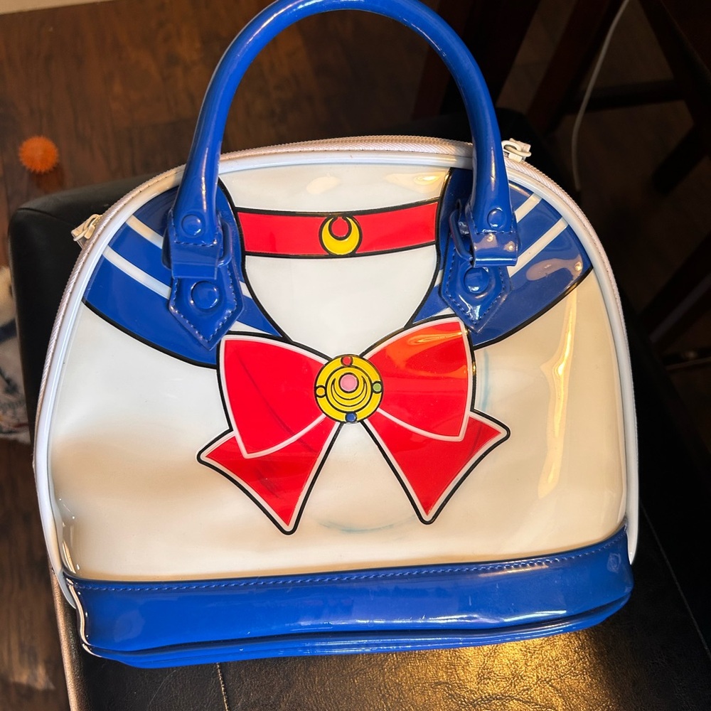 Sailor moon Chic Anime-Inspired Blue and White purse Bag
